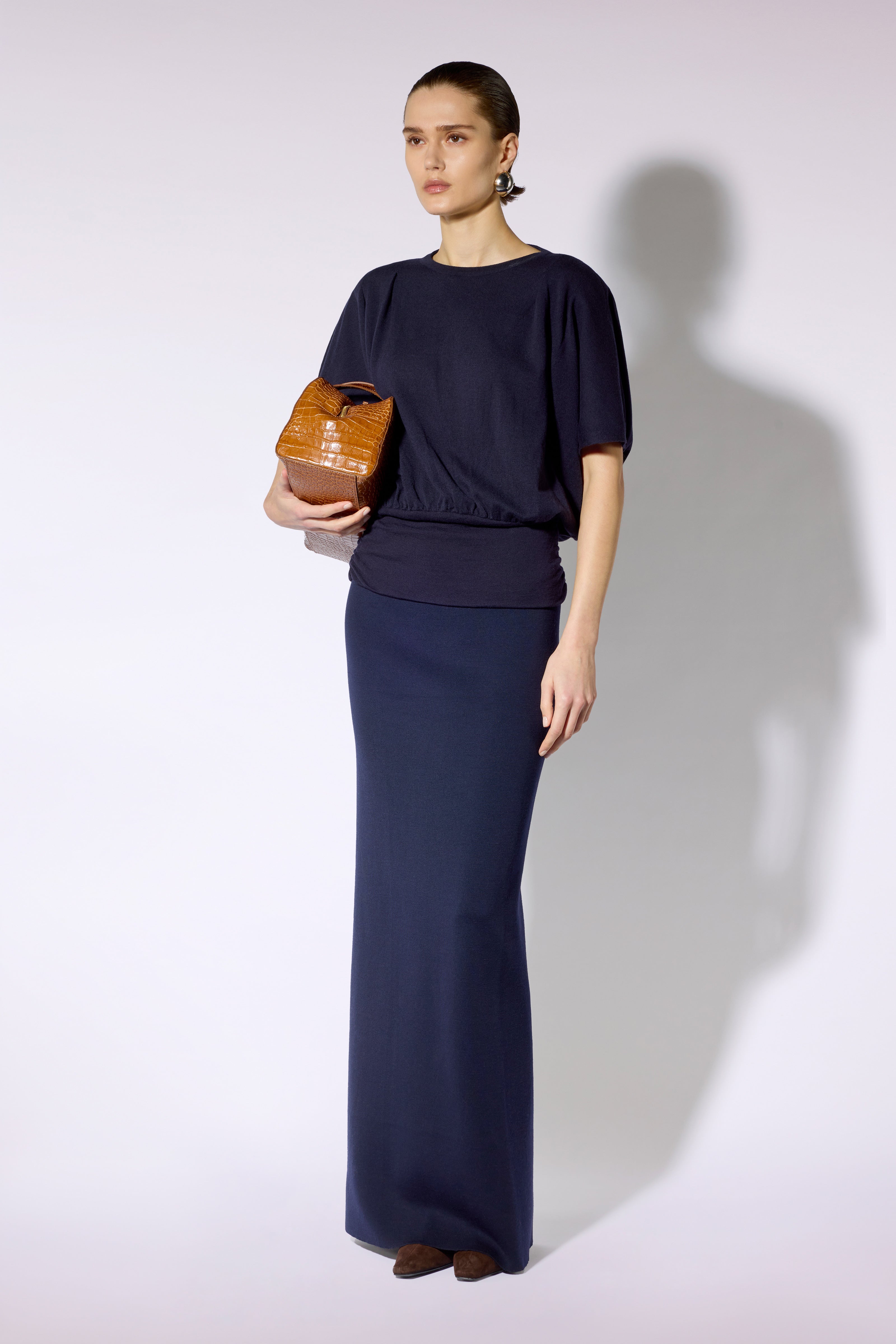 Liviana Conti Mandy pull bleu nuit manches longues