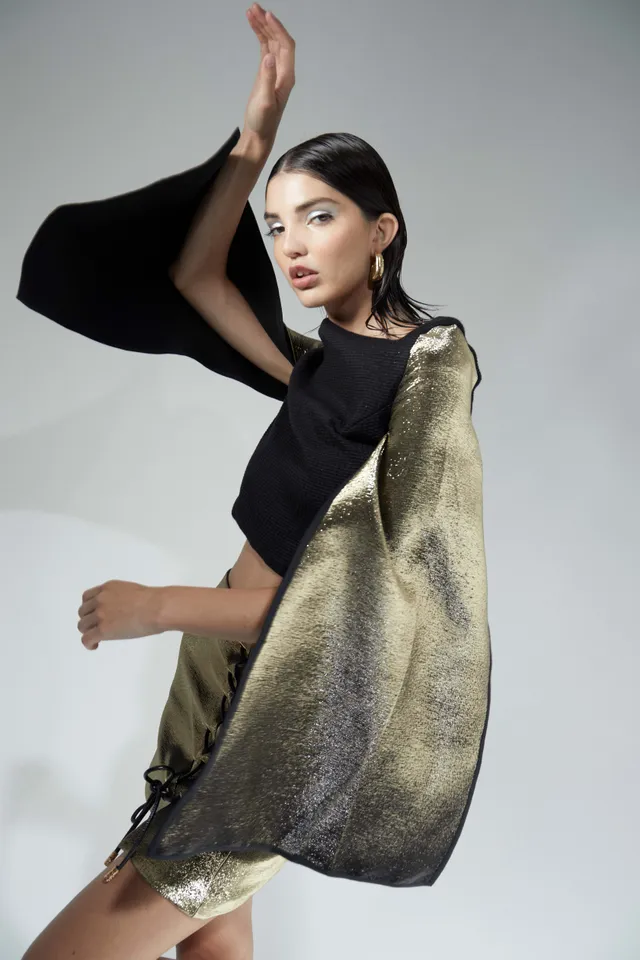The Ethiquette Manifesto Top haut jacquard XS