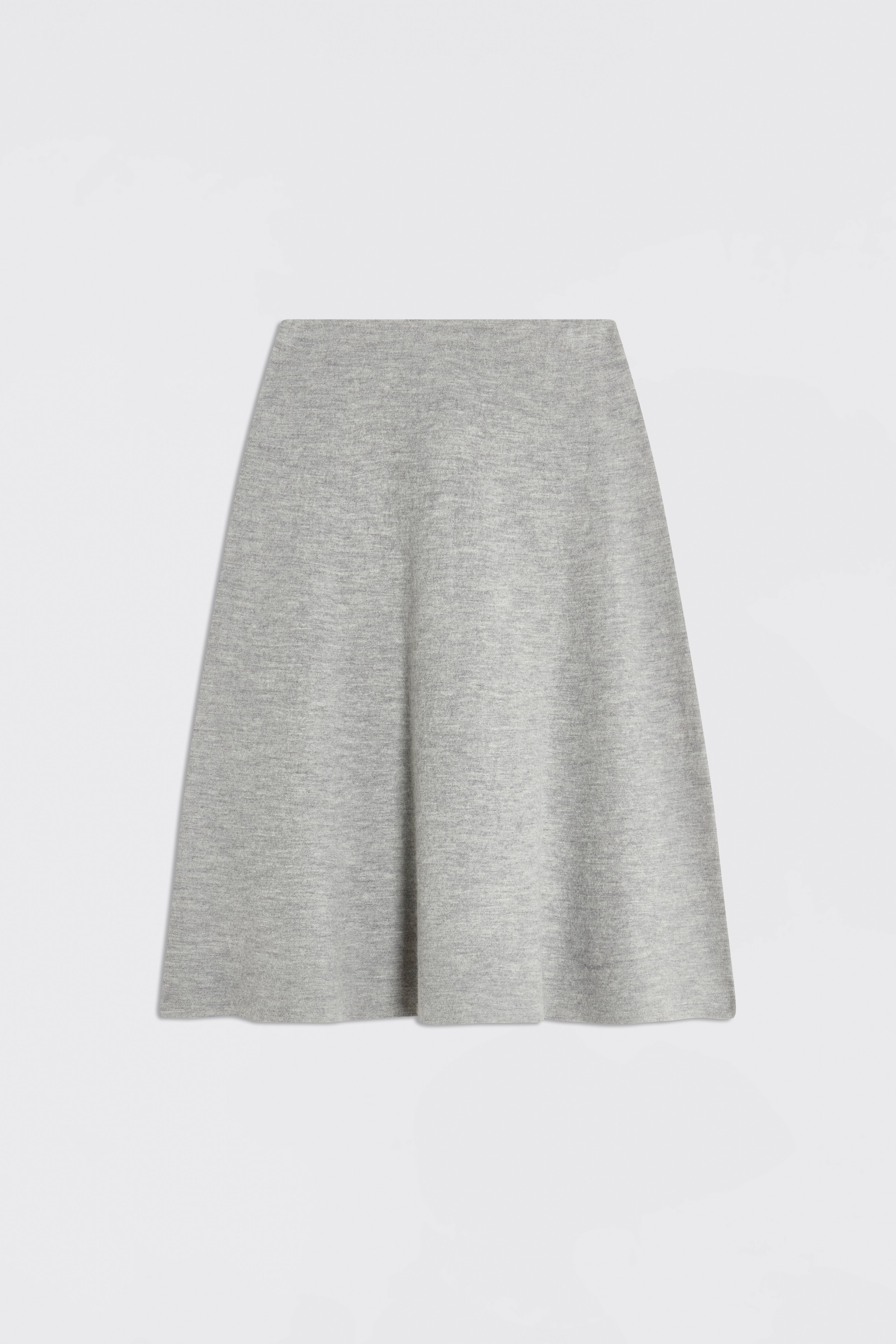 Liviana Conti Gladys jupe midi femme laine gris clair