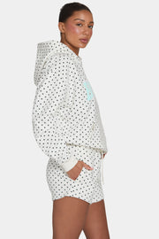 Oh Polly Short sweat coconut pois taille cordon