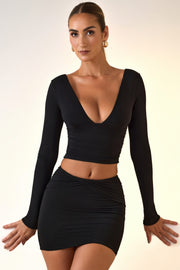 Oh Polly Aliz 11816 mini jupe noire modal twist