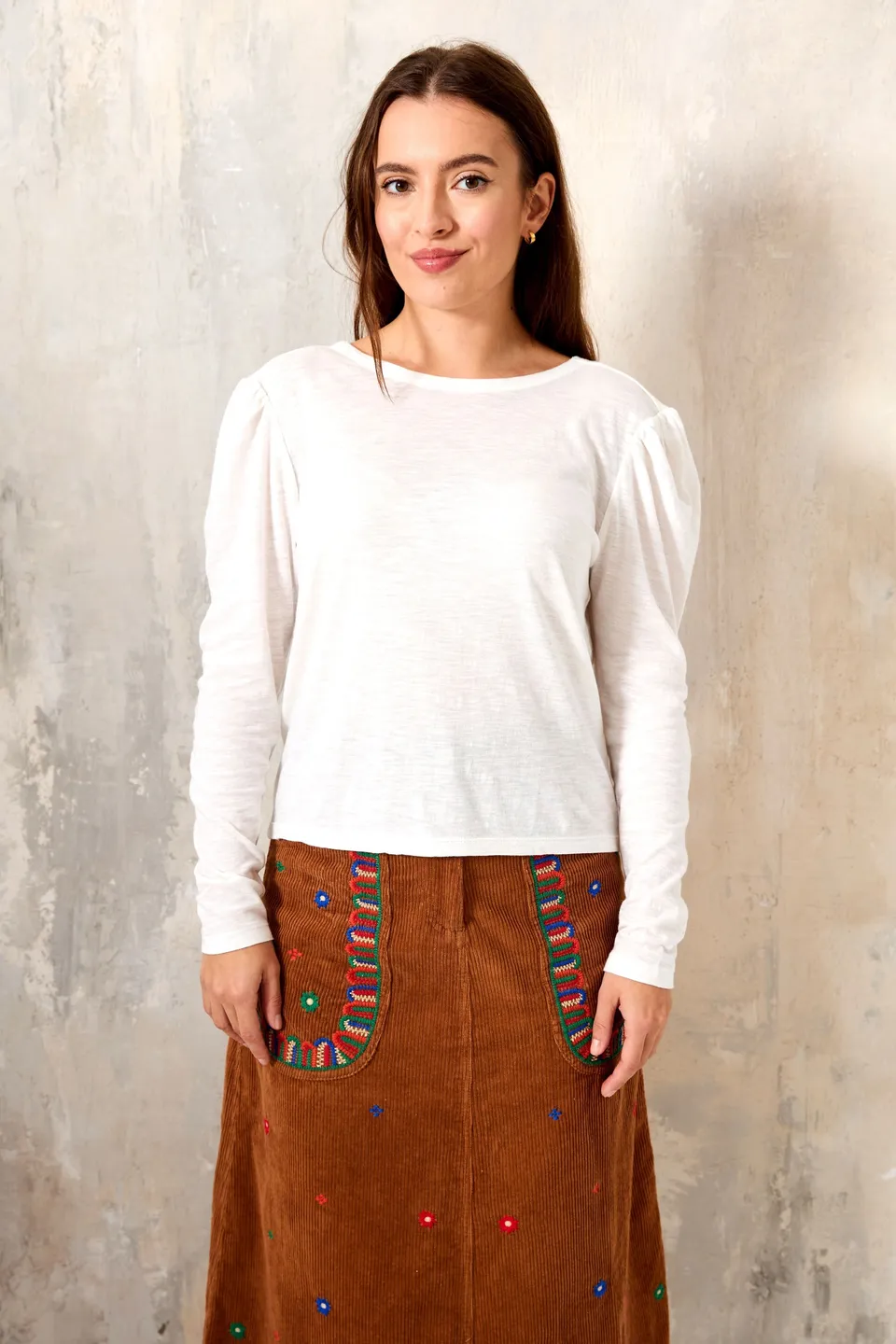 Chicosoleil Harper tee-shirt blanc manches longues coton