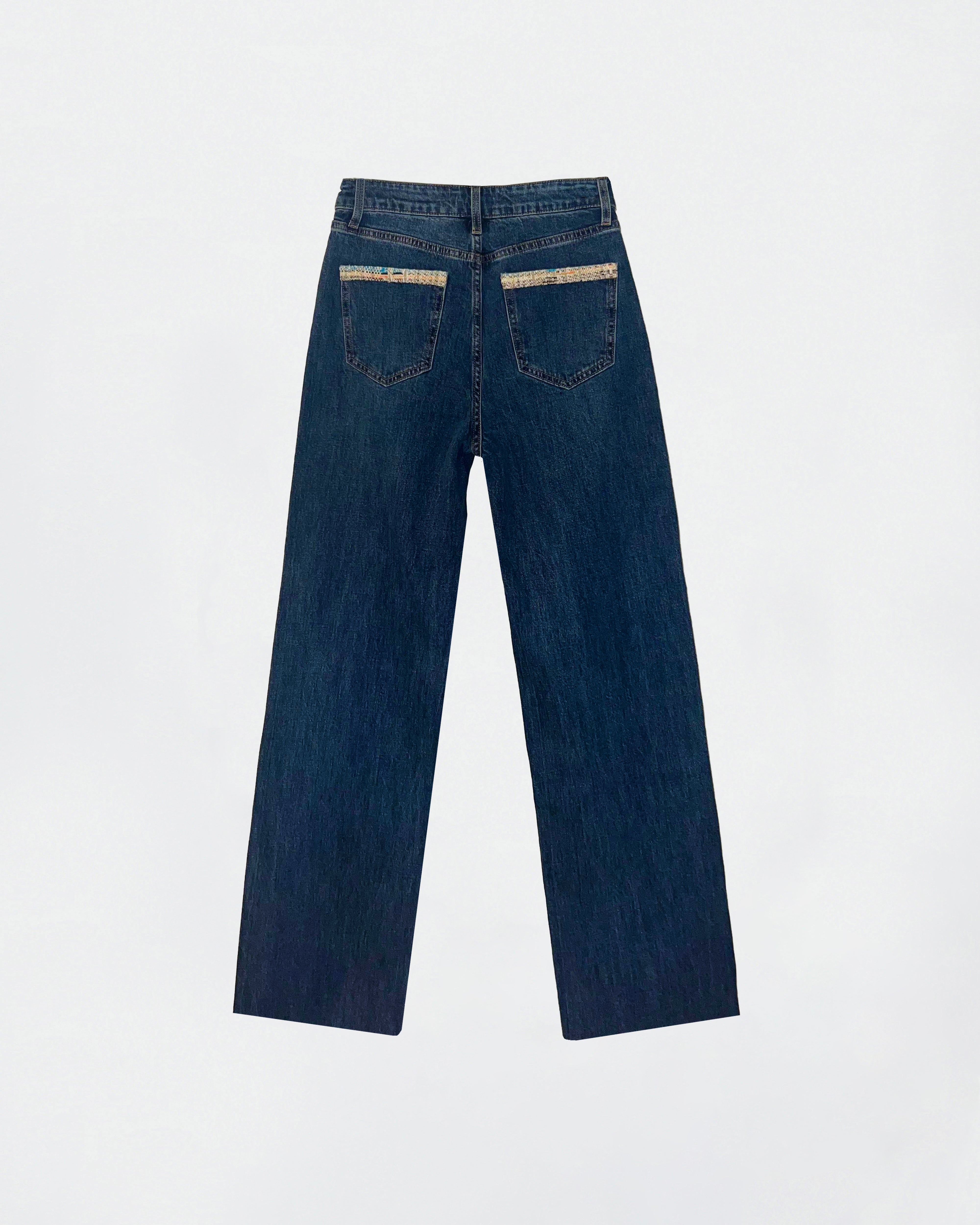 The Ethiquette Apollonia Hestia jean bleu tweed taille XS-XL