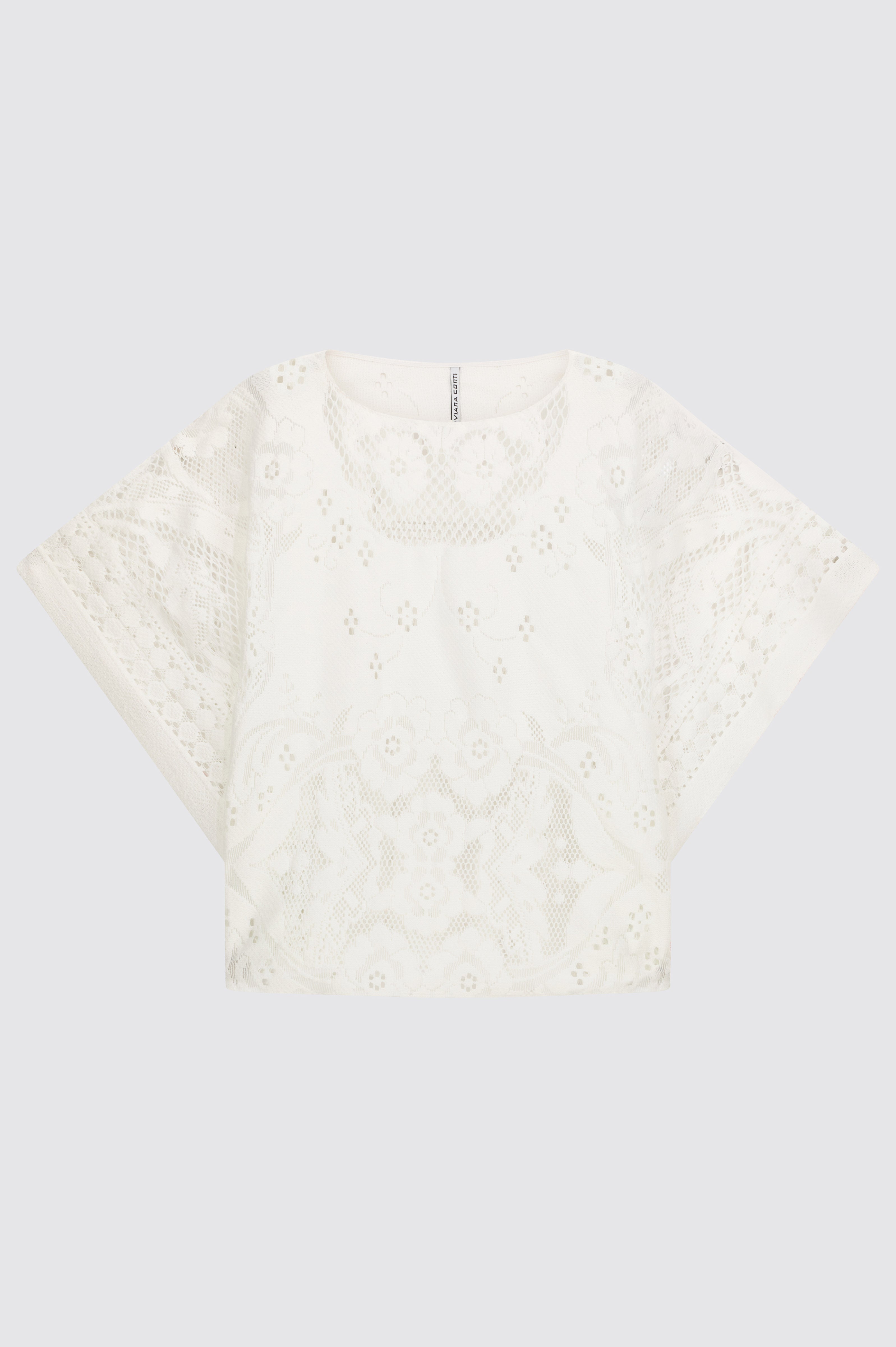 Liviana Conti Adeline top dentelle coton blanc S