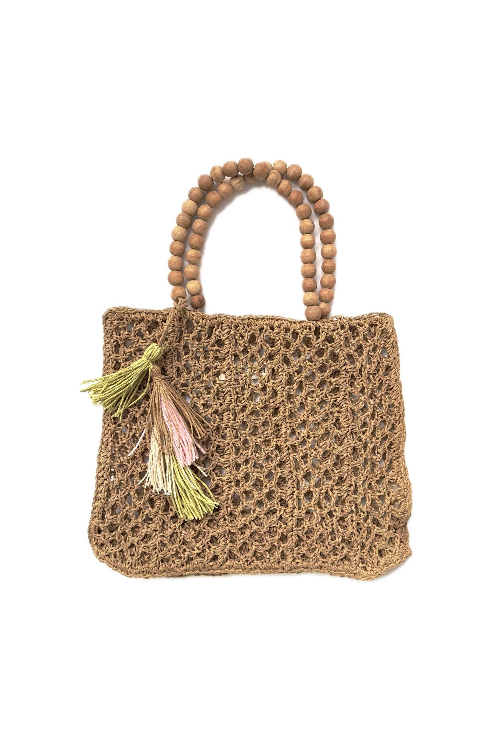 Chicosoleil Malia sac raphia naturel boules bois
