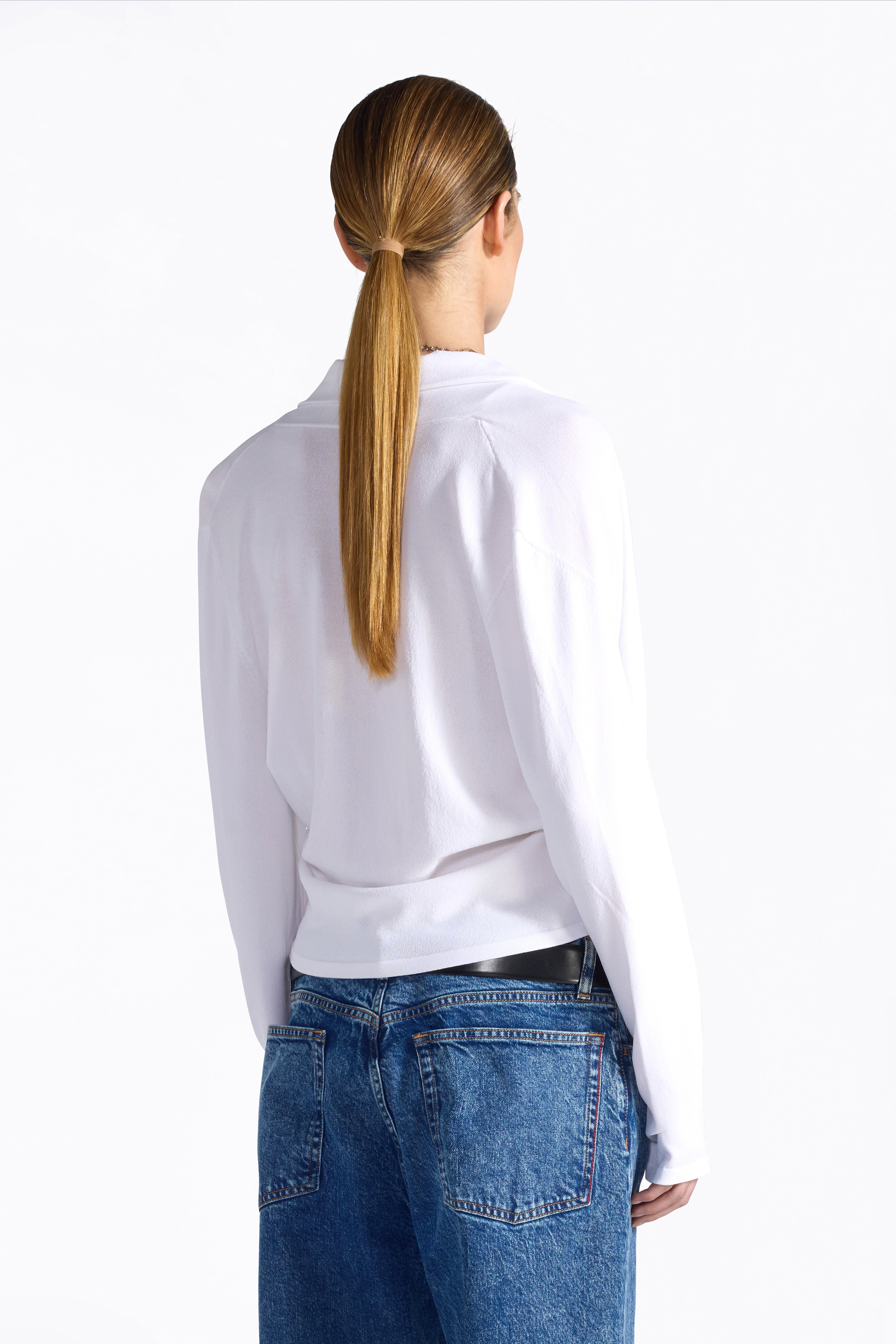 Liviana Conti Maglieria Gabriela pull blanc col V