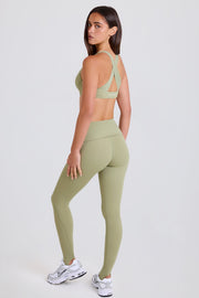 Oh Polly BT2499 leggings matcha étrier taille basse