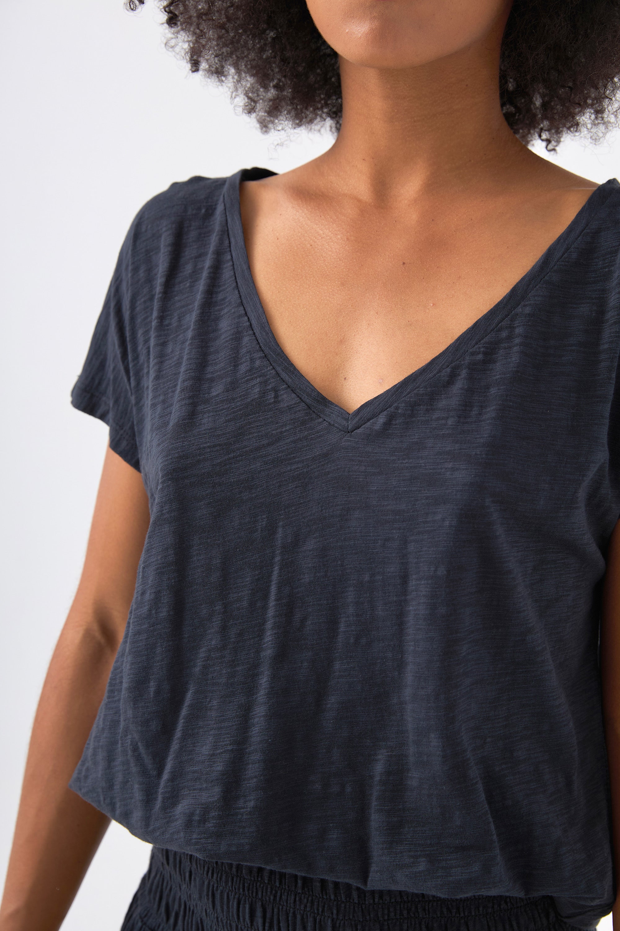Chicosoleil Roxy tee-shirt flanelle noir charcoal