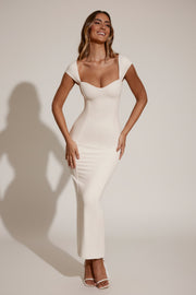 Oh Polly Dolcezza 5849 robe longue ivoire modal moulante