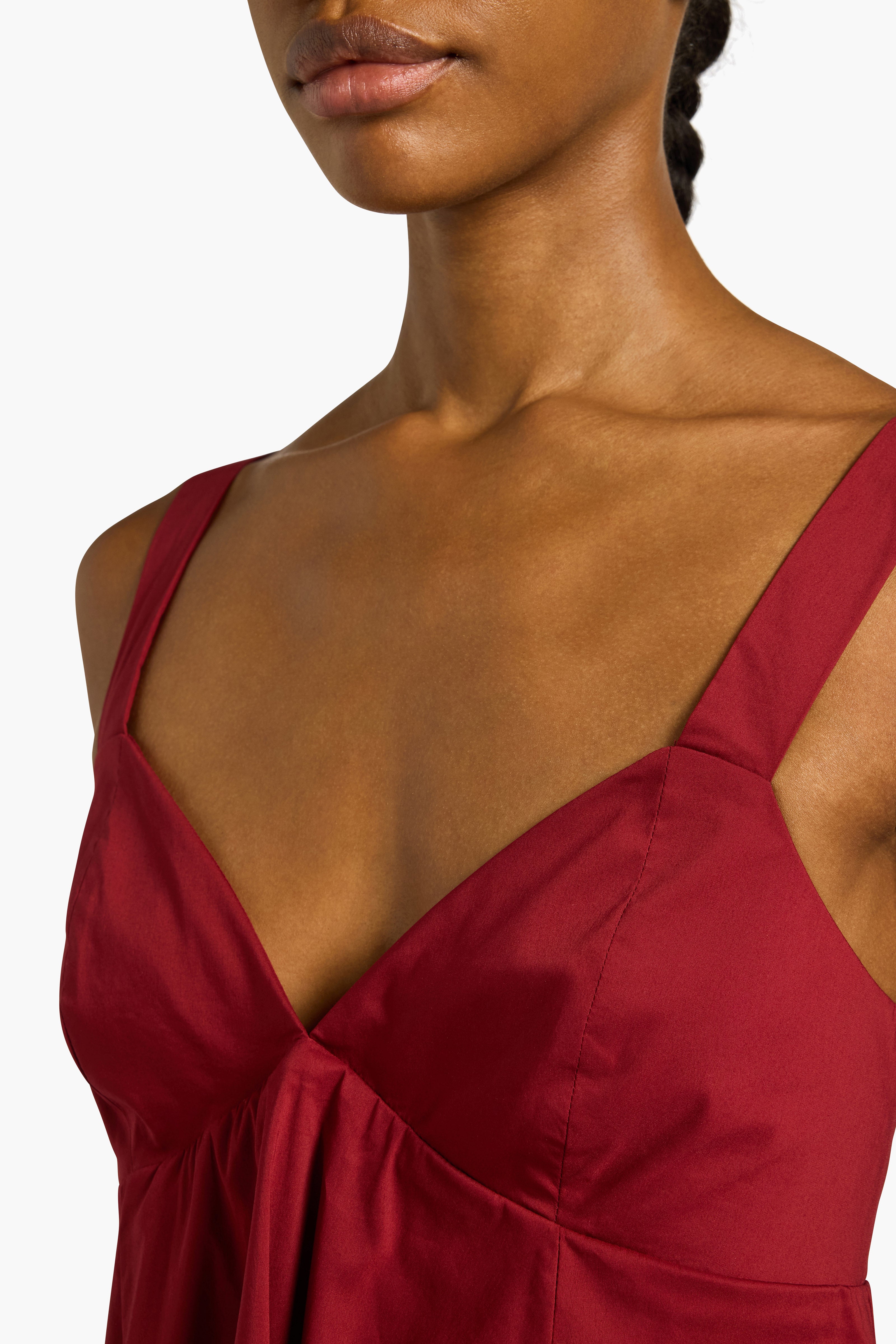Liviana Conti Jane top bustier stretch bretelles rouge