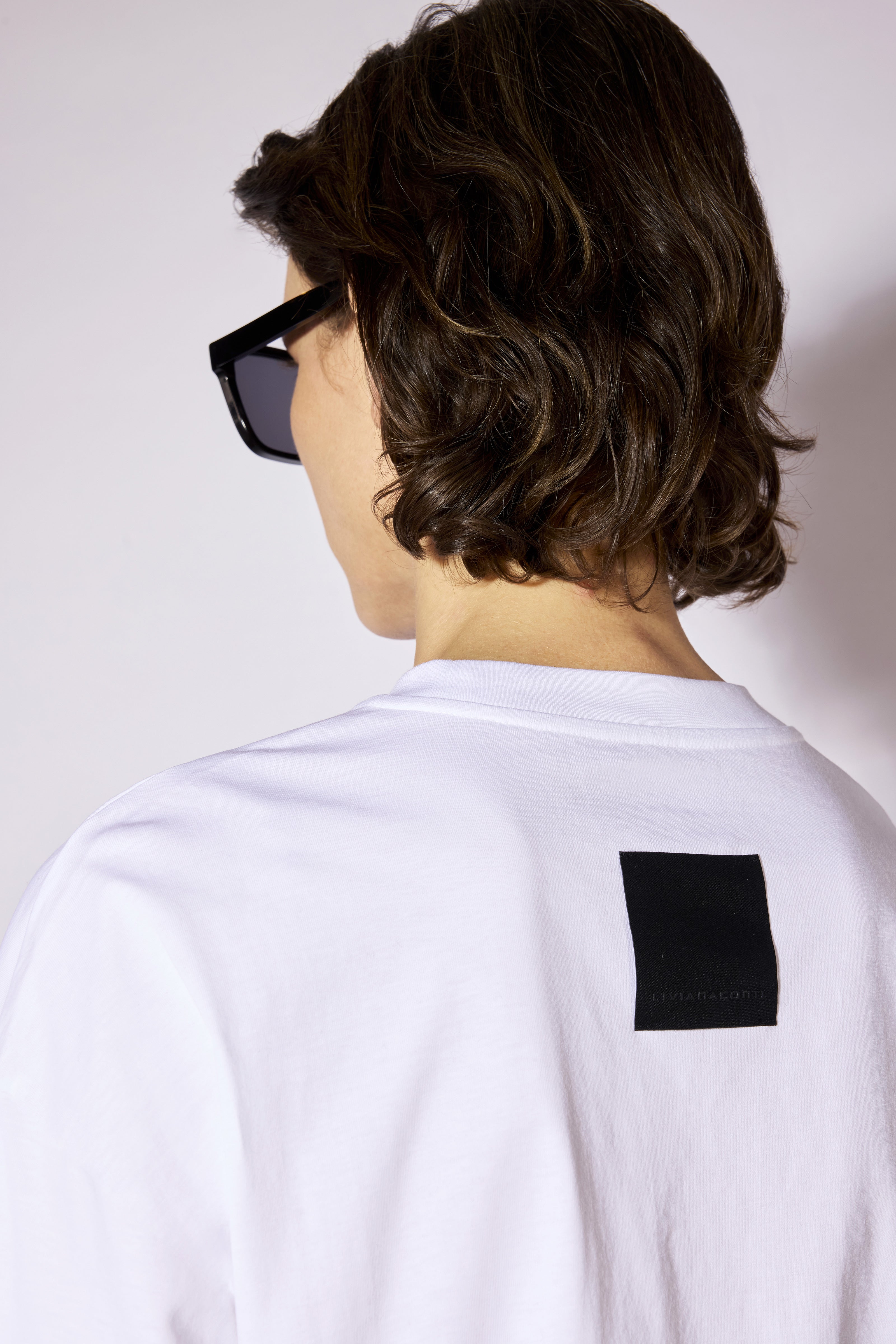 Liviana Conti Maggie t-shirt blanc crop oversize