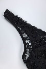 Oh Polly Zayla Body Noir Dentelle Décolleté Plongeant Échancré