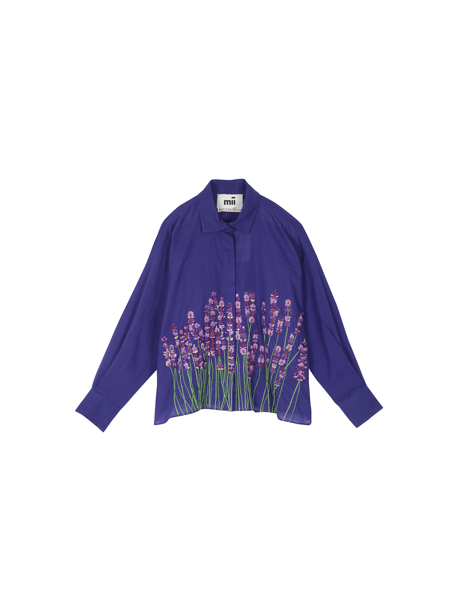 MII Les iconiques Chemise Greta lavande brodée