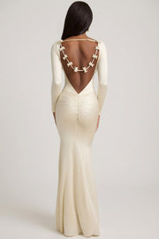 Oh Polly Dresses Alila 12424 robe longue ivoire dos ouvert
