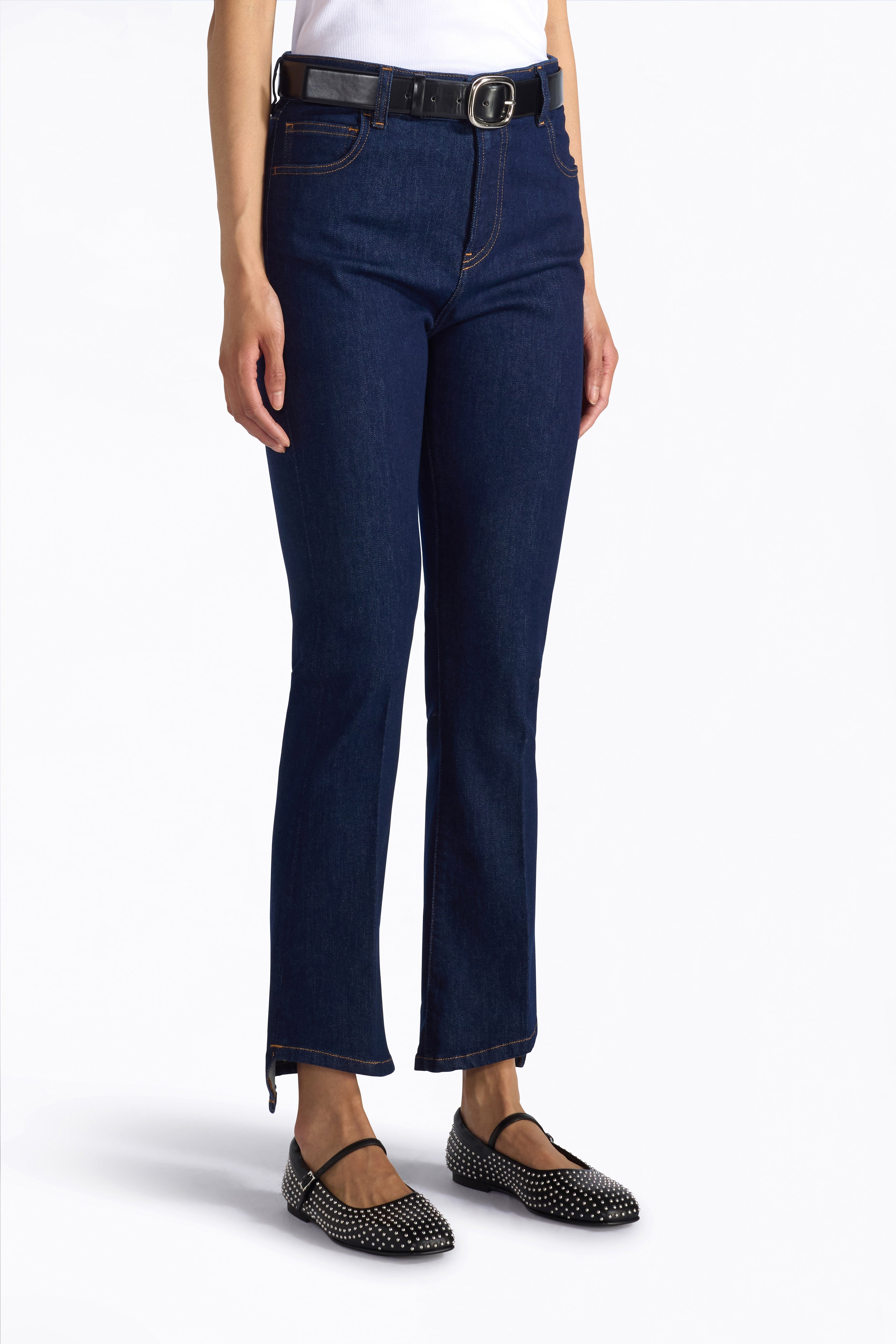 Liviana Conti Rooney jean flare bleu coton stretch