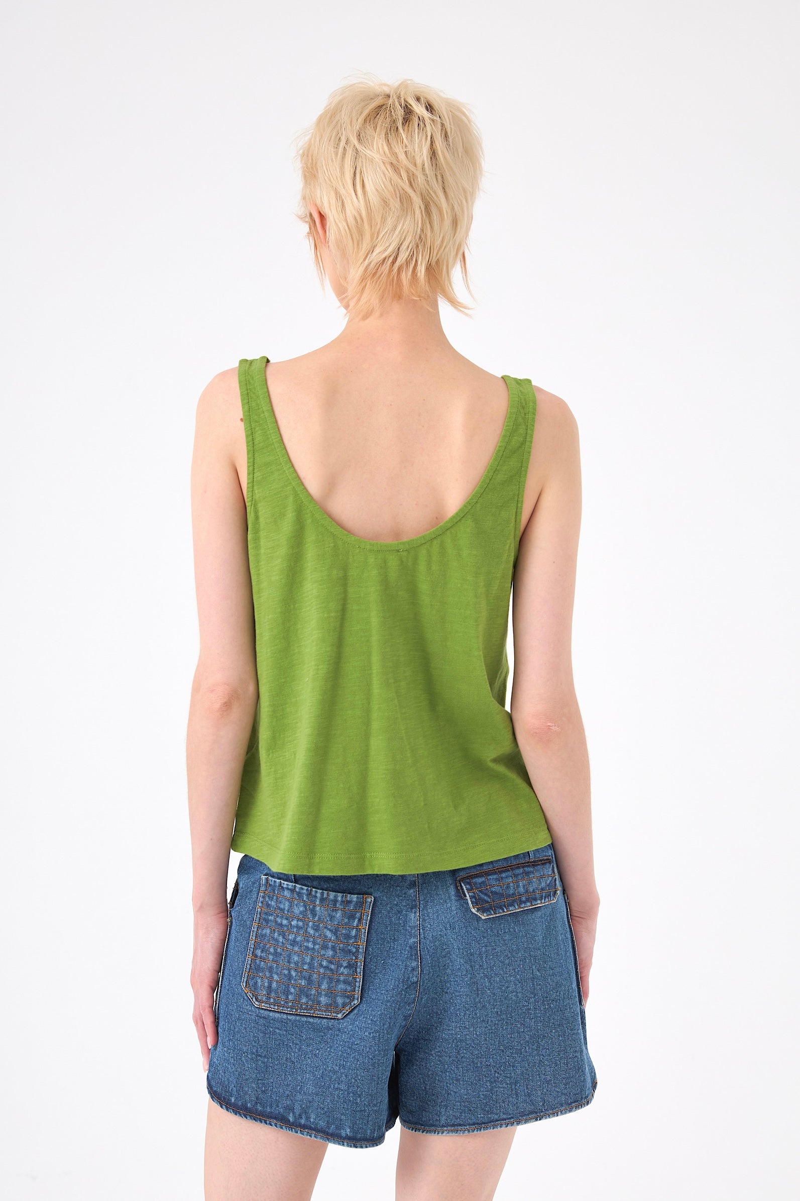 Chicosoleil Daren tee-shirt vert péridot flanelle coton