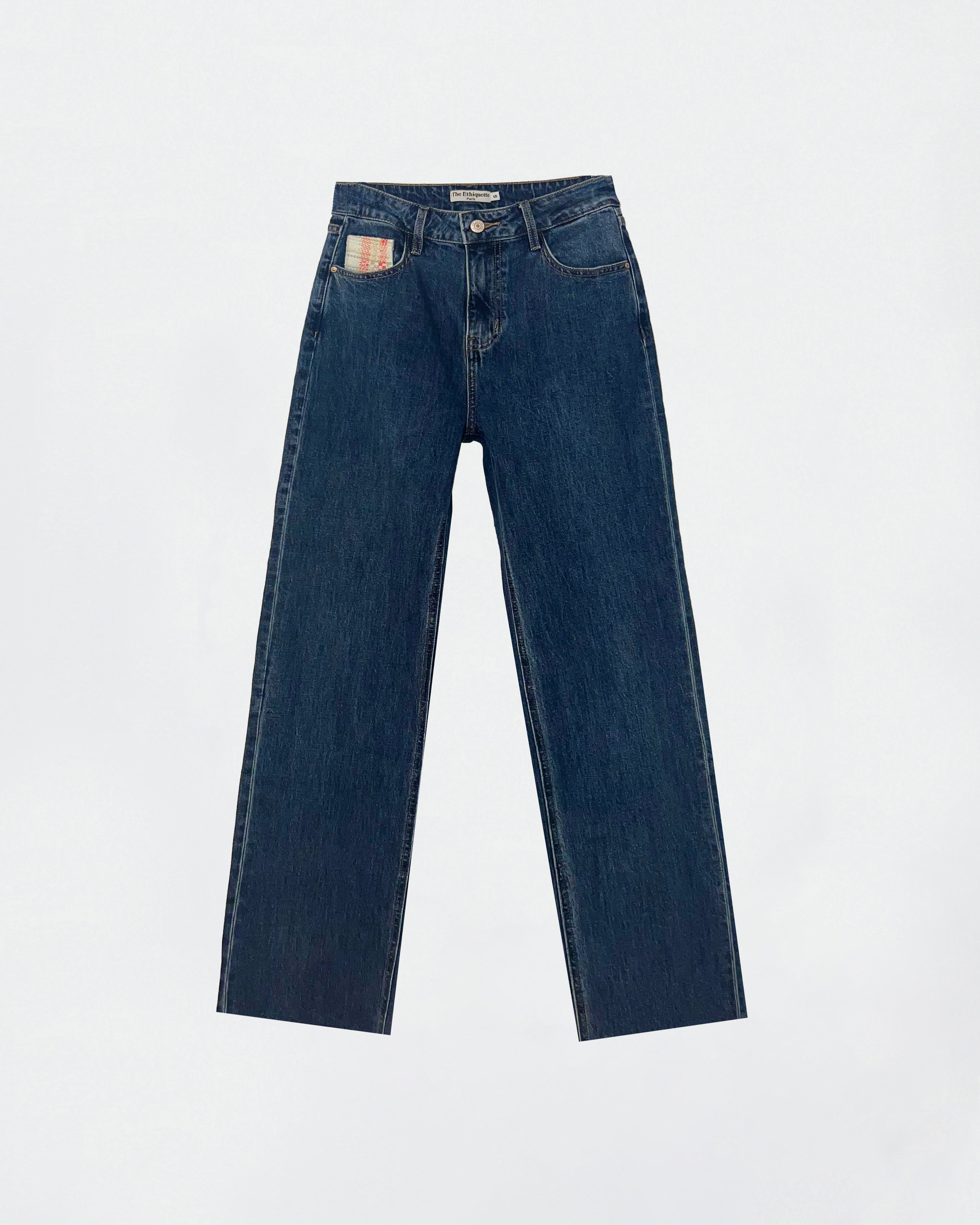 The Ethiquette Apollonia Hestia jean bleu tweed taille XS-XL