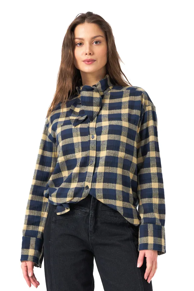 Chicosoleil Ayano chemise flanelle Indigo Mystic