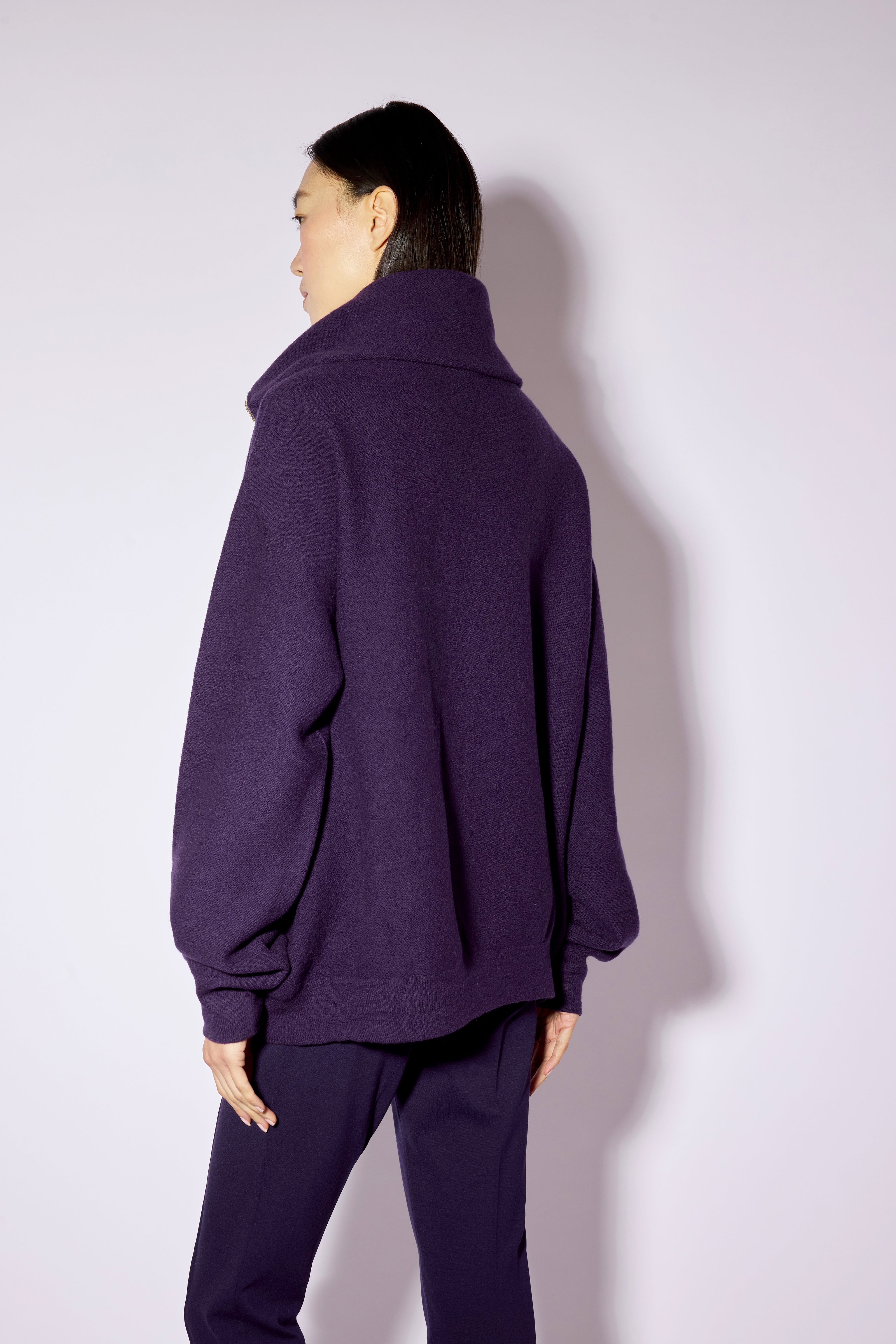 Liviana Conti Maglieria Fulton cardigan laine MIRTILLO