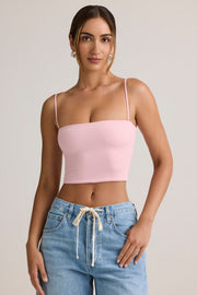 Oh Polly Verna Top Bandeau Candyfloss Pink - Crop Top Modal