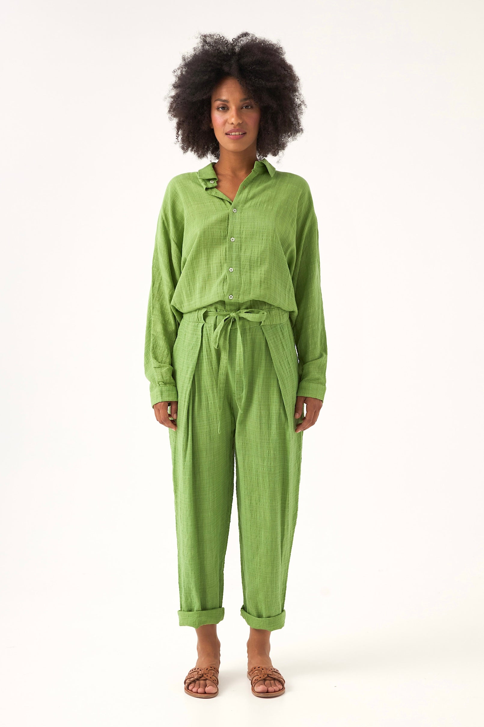 Chicosoleil Alanis combinaison coton vert péridot