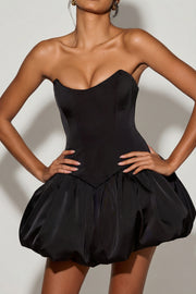 Oh Polly Minerva 11437 mini robe noire corset bubble