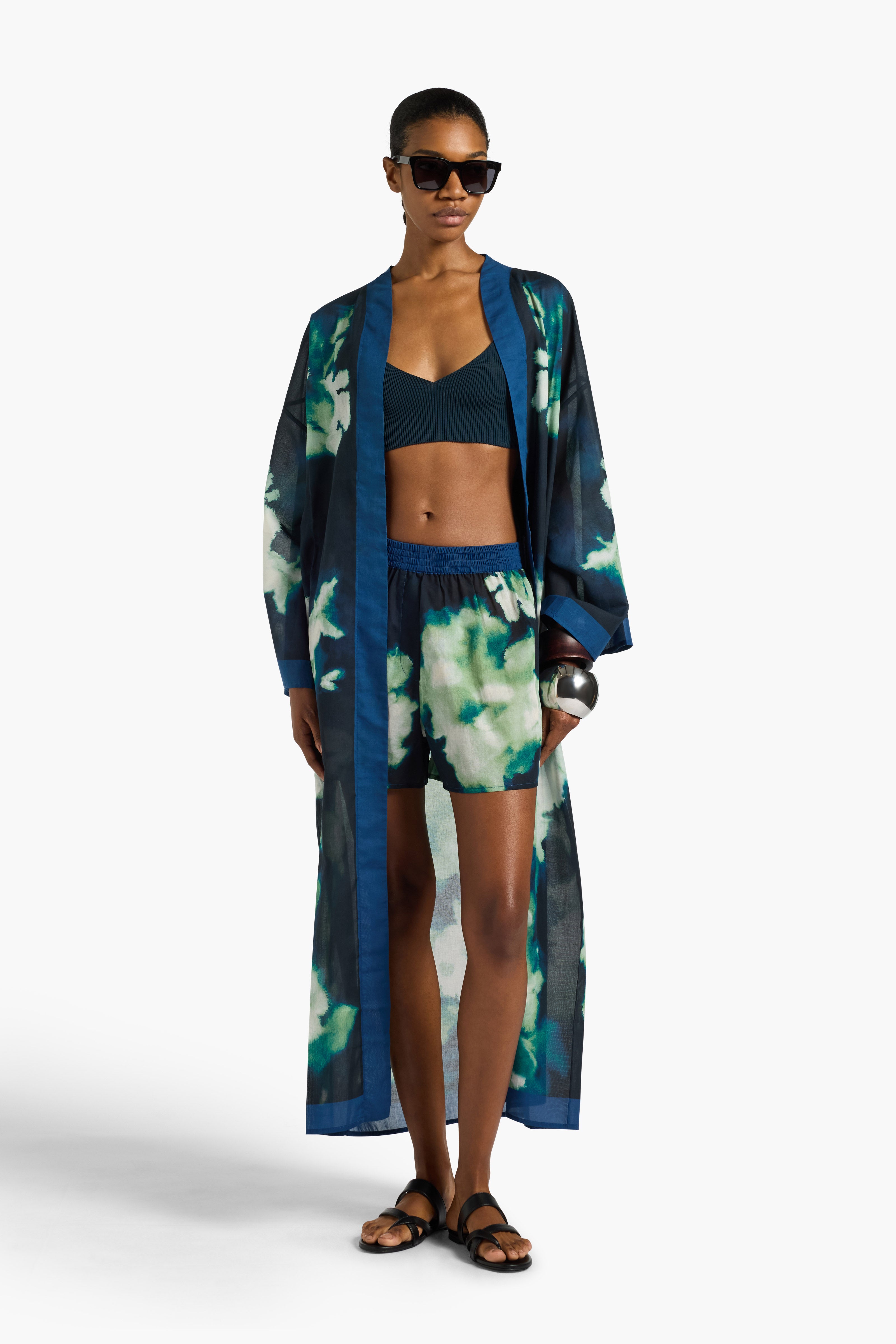 Liviana Conti Kokoro kimono coton fleur nuit