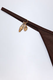 Oh Polly Swim Cebu thong bikini marron foncé