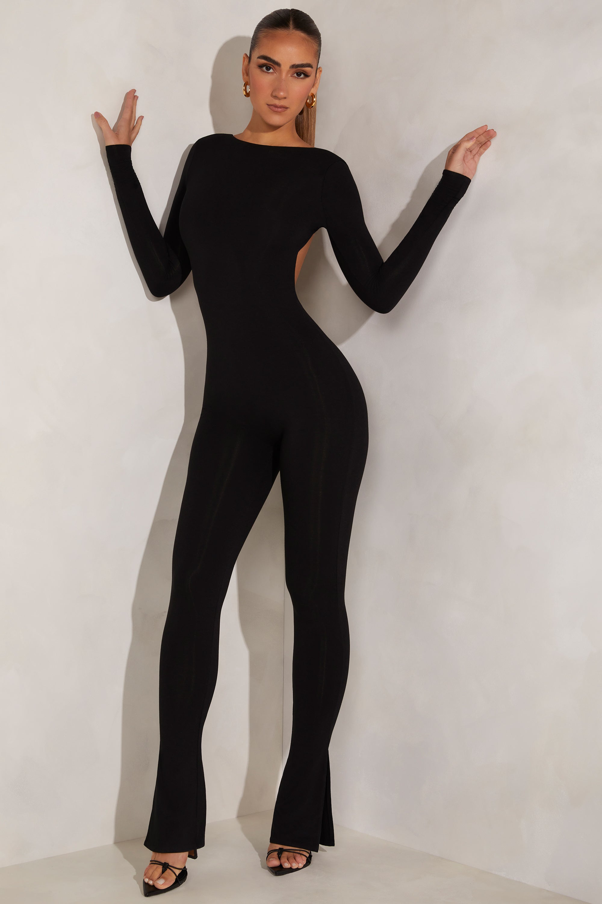Oh Polly Rumer 5833 combinaison noire col montant modal