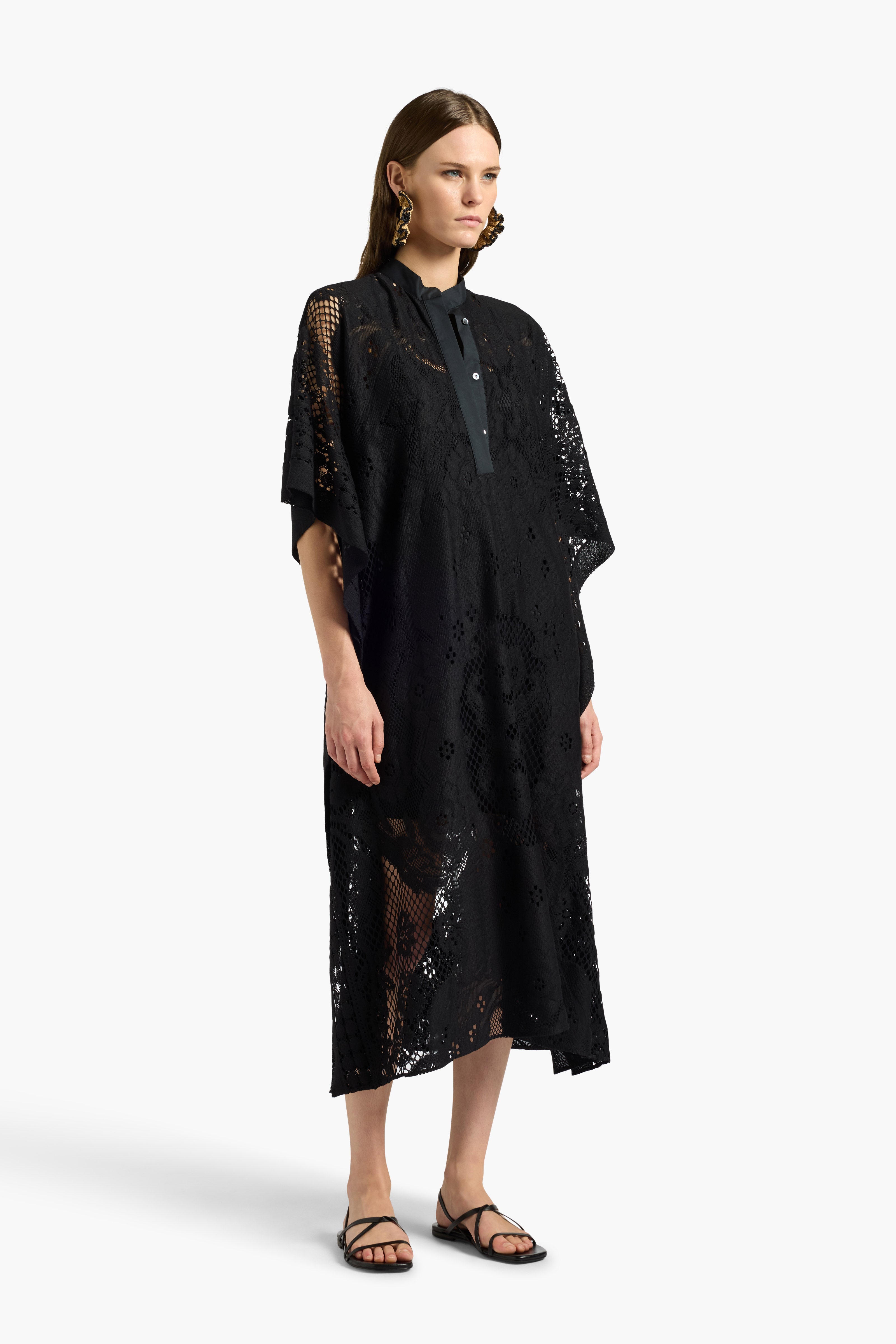 Liviana Conti Cassidy robe midi dentelle noire coton