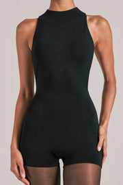 Oh Polly Combinaison Short Col Monté Noir Modal