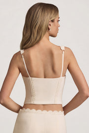 Oh Polly 12944 Lucia top corset ivoire décolleté