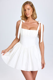 Oh Polly Marianna robe mini corset blanc coton