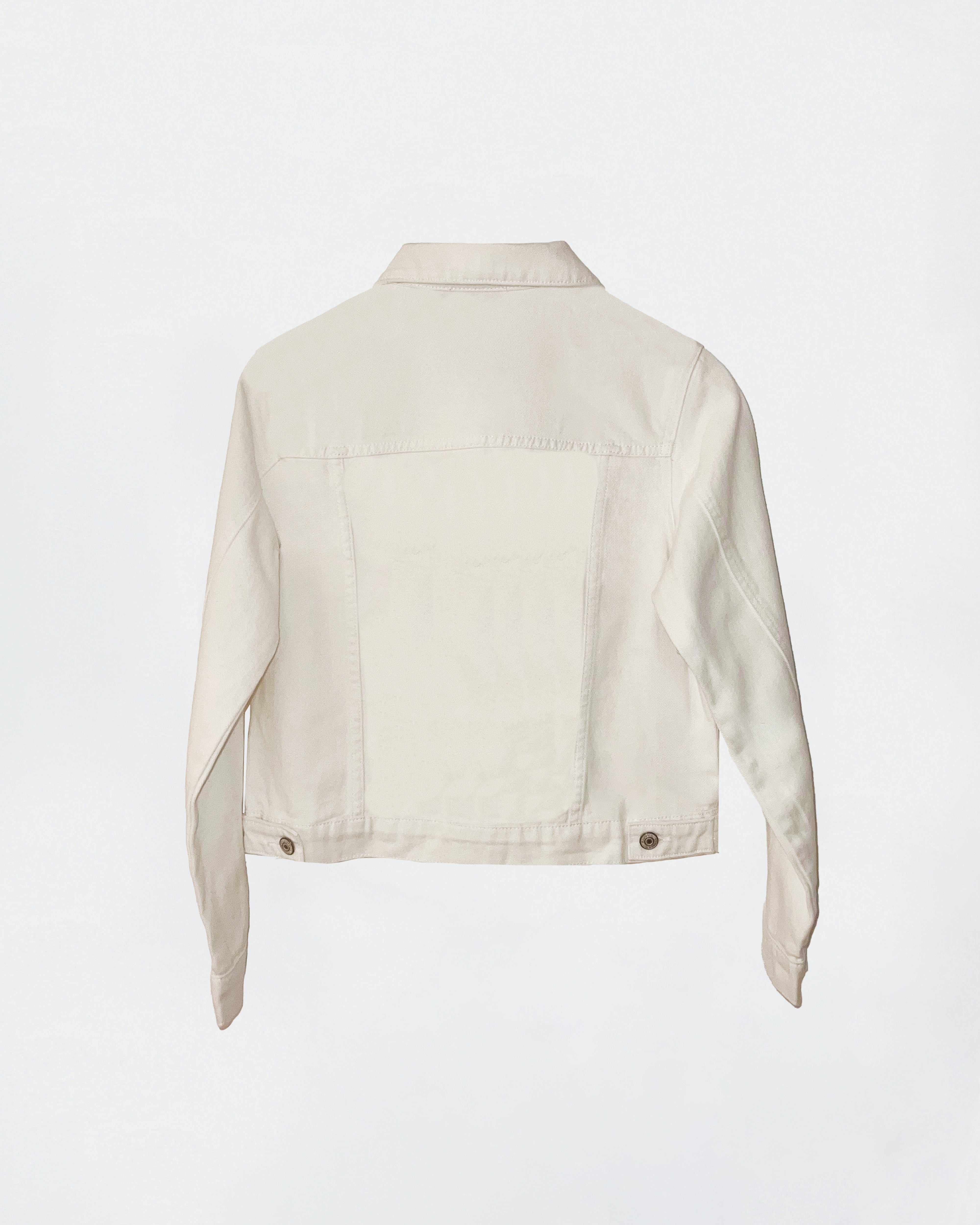 The Ethiquette Denim Olimpia White veste jean blanche Orphée