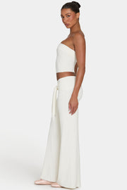 Oh Polly ButterCloud Tie-Waist Pantalon Large Coconut