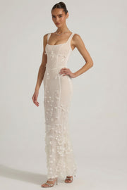 Oh Polly Embellished Vasanta robe corset blanche sequins