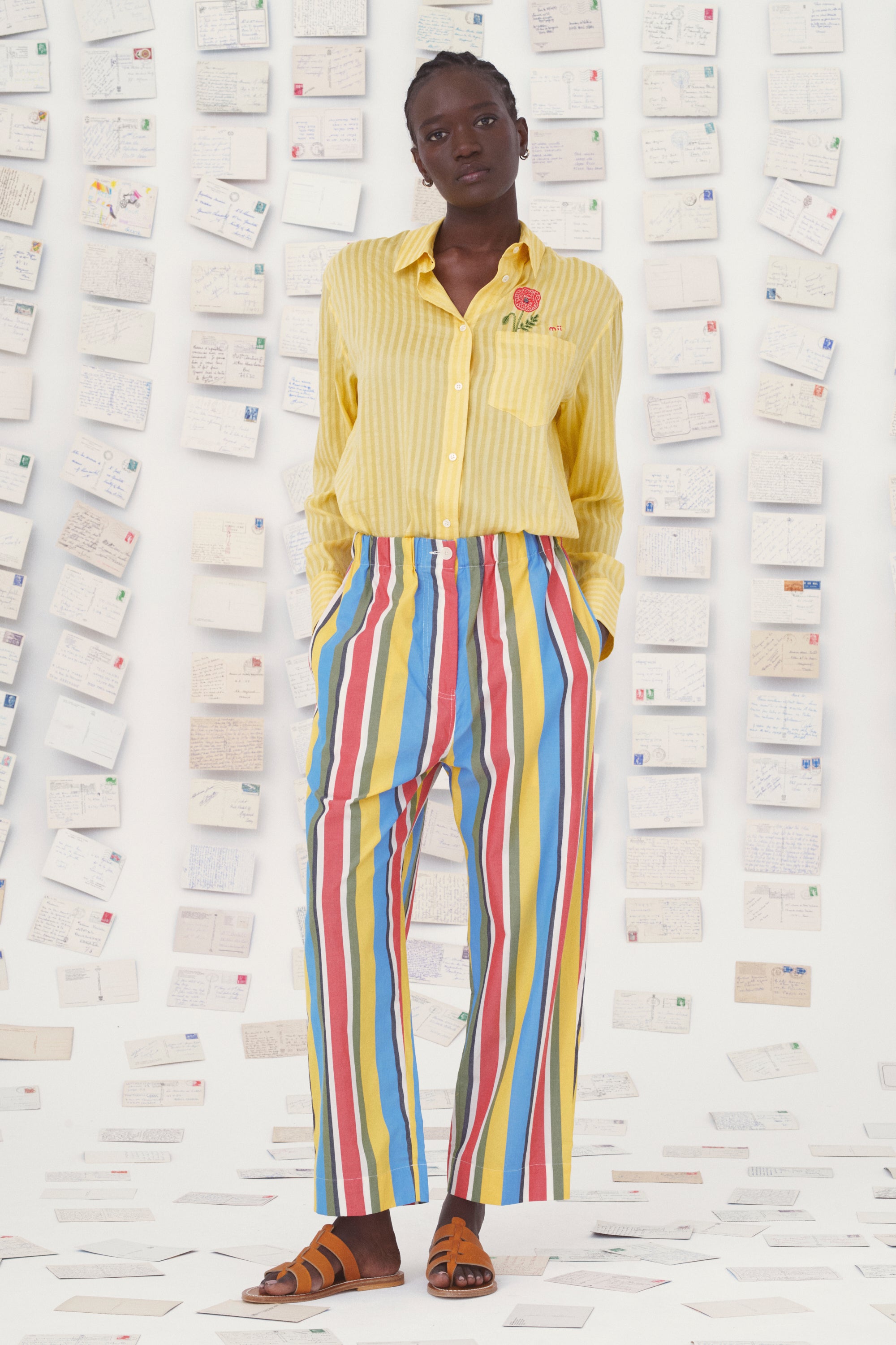 Mii en carte postale Pantalon Kika pantalon La Provence coton