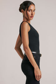 Oh Polly Bodysuits 16059 Body Noir Décolleté Modal