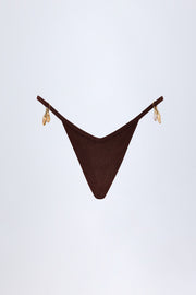 Oh Polly Swim Cebu thong bikini marron foncé