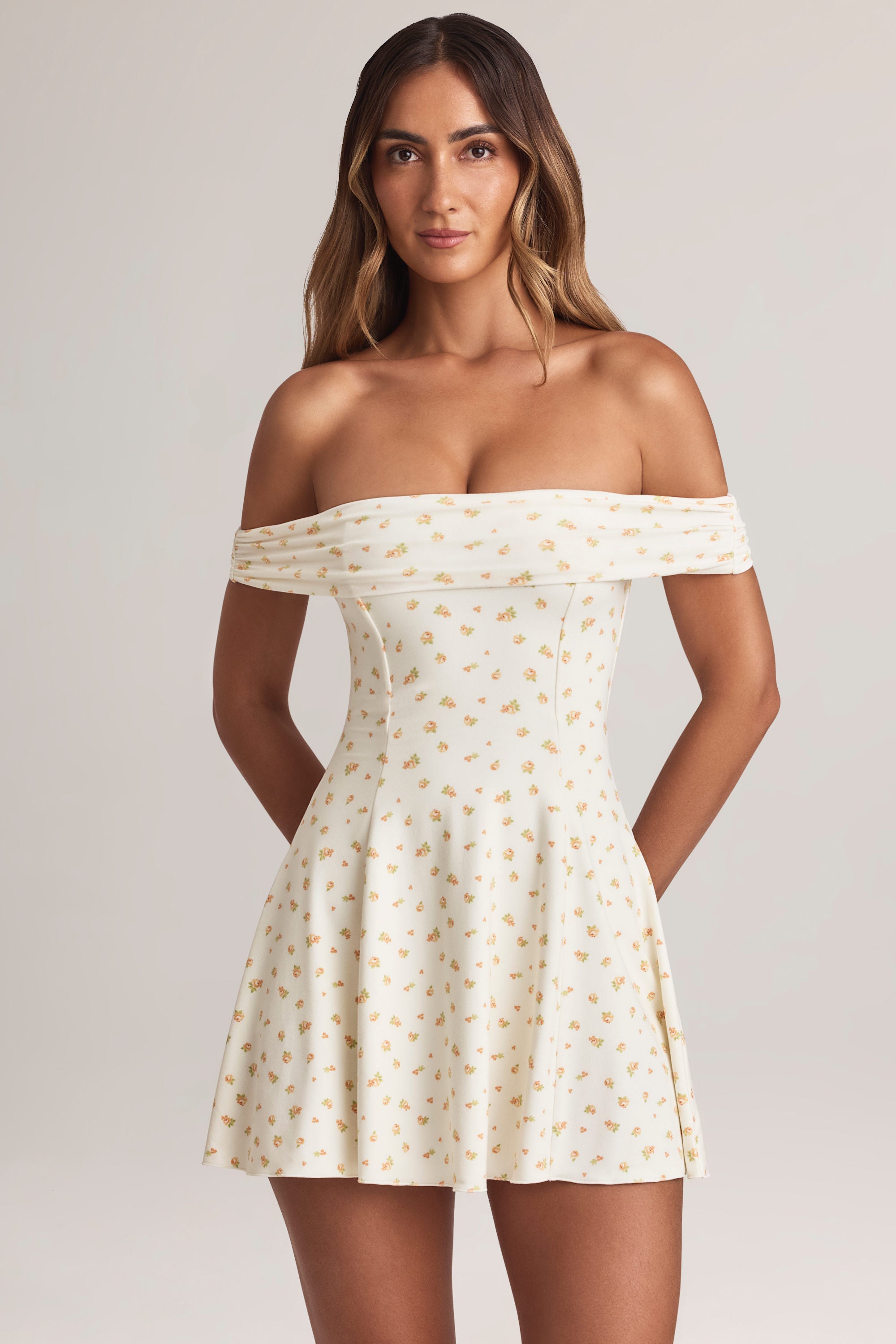 Oh Polly Jaida 14150 mini robe jersey floral modal