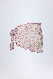 Oh Polly Swim Molinas paréo rouge floral mesh