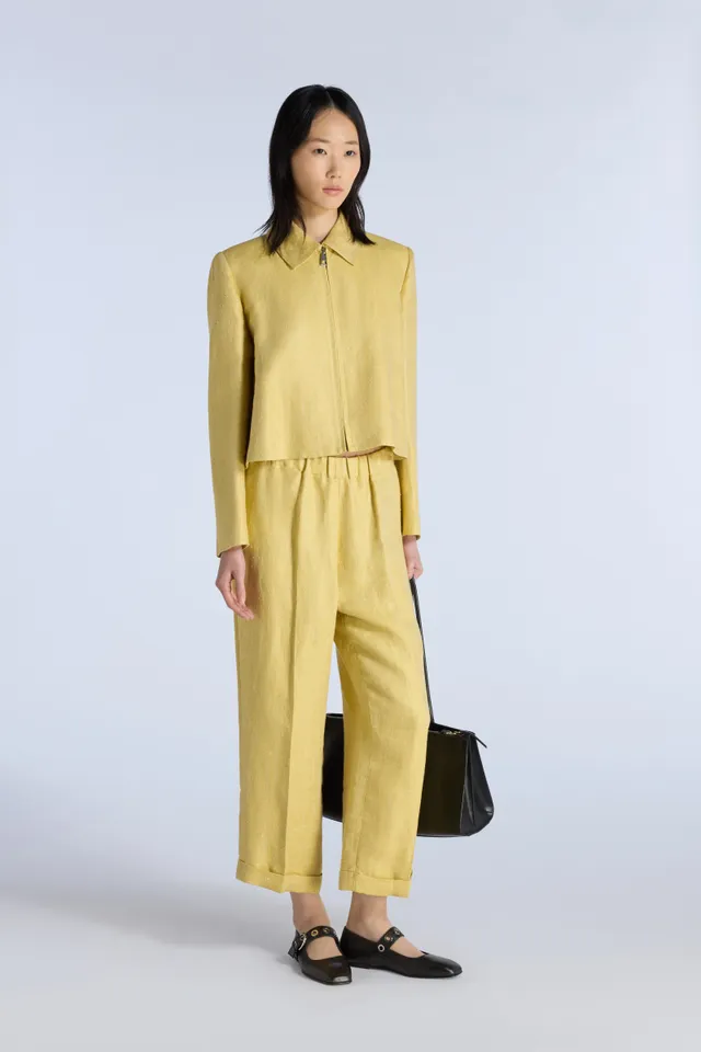 Liviana Conti Felipe pantalon sable doré soie-lin 38-48