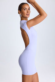 Oh Polly Morgana mini jupe lilas ruchée bodycon