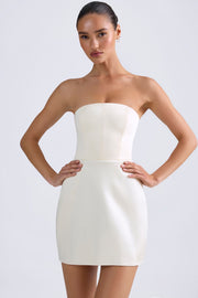 Oh Polly Haisley Robe Bustier Ivoire Satin Corset