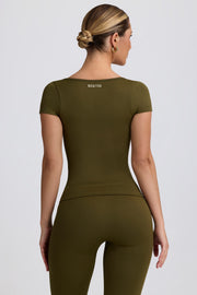 Oh Polly Super Sculpt T-Shirt BT2160 Vert Foncé Gainant