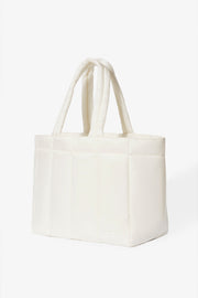 Oh Polly Bo+Tee Tote Bag Matelassé Blanc Imperméable
