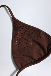 Oh Polly Swim NS0957 haut bikini triangle marron Chocolate Brown