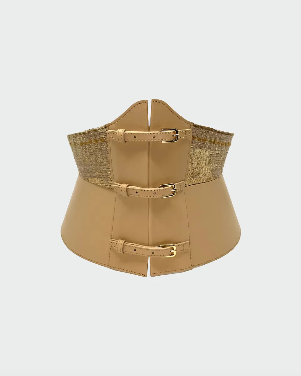 The Ethiquette Bustiers La Couture corset cuir beige 70-85