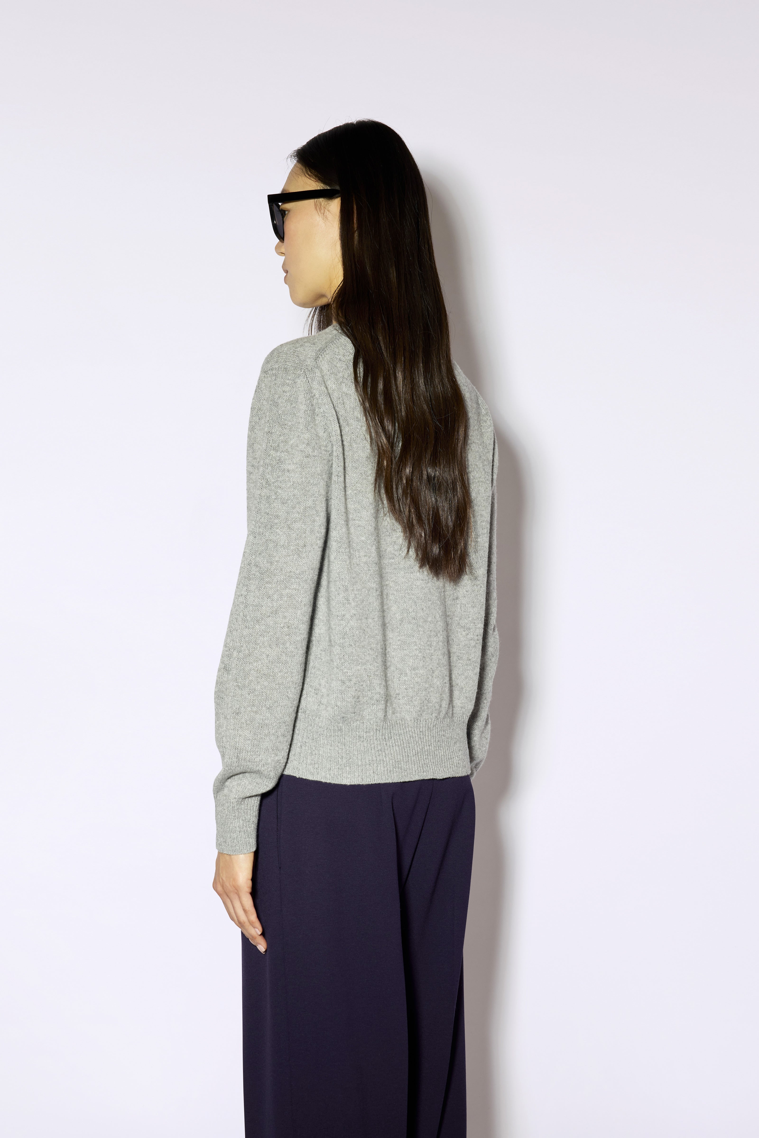 Liviana Conti Saba cardigan gris cachemire mohair losanges