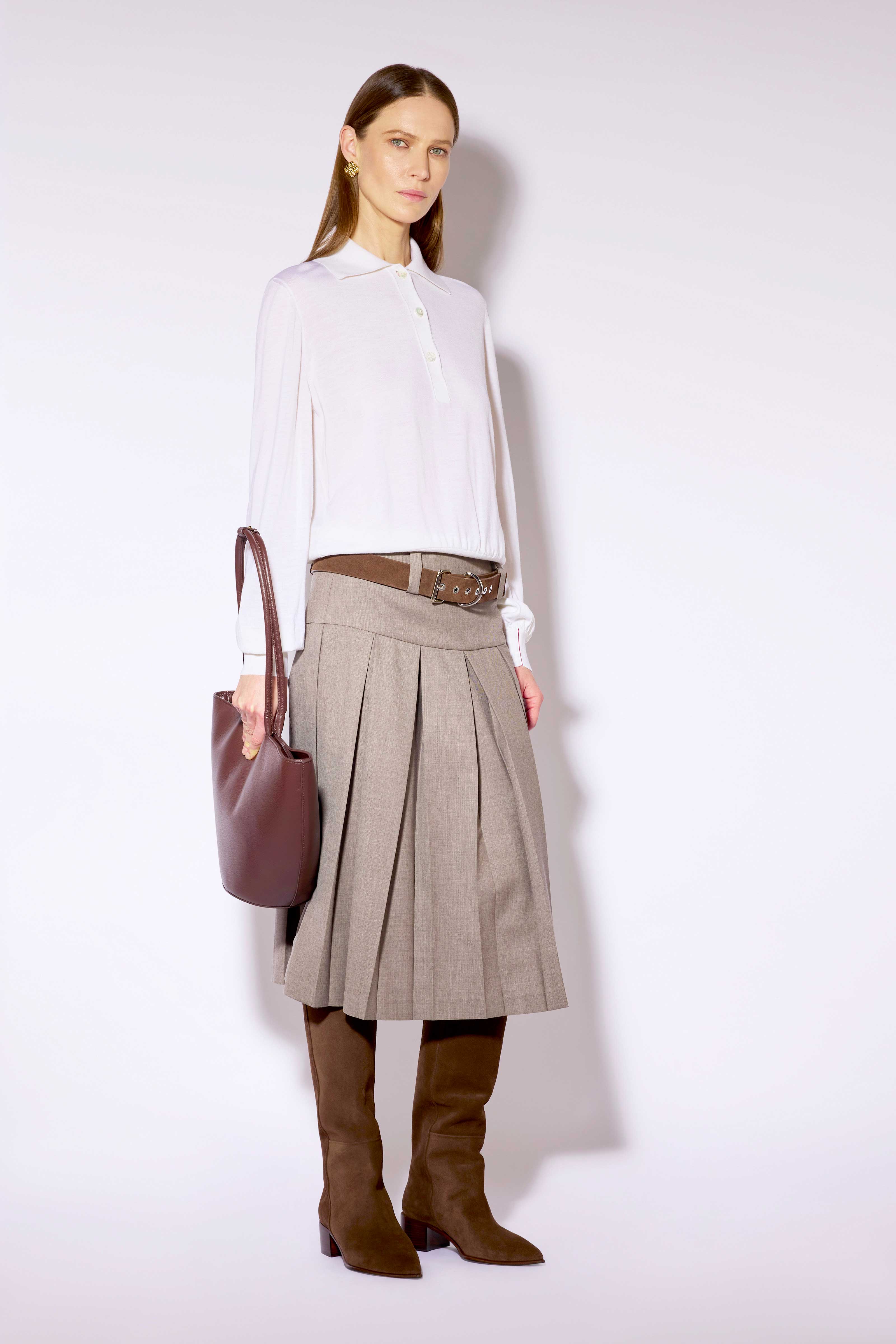 Liviana Conti Amelie sac cuir marron veau grainé